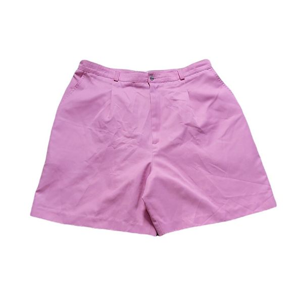 Marcia Vintage Shorts ~ Sz 16 ~ Pink ~ High Rise Pleated ~ 7" Inseam - Picture 1 of 5